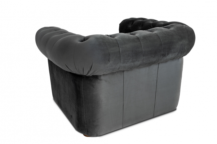 Fotoliu Chesterfield, gri inchis, 94x80x86 cm [4]
