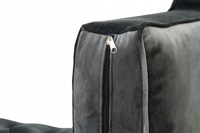 Fotoliu Chesterfield, gri inchis, 94x80x86 cm [9]