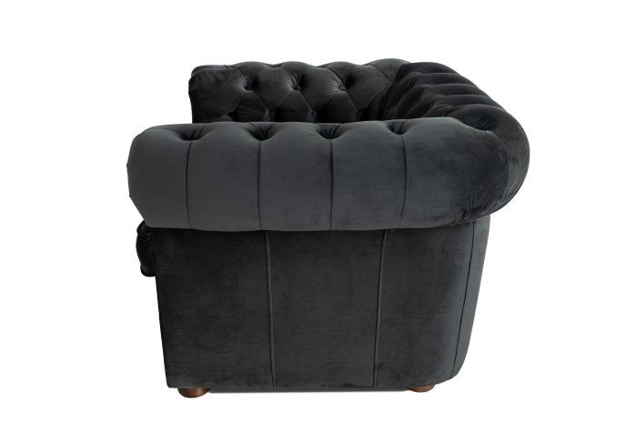 Fotoliu Chesterfield, gri inchis, 94x80x86 cm [3]