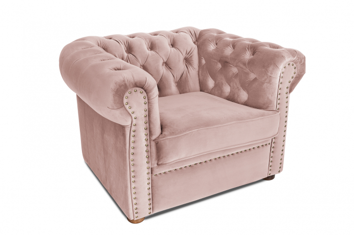 Fotoliu Chesterfield, roz, 94x80x86 cm [2]