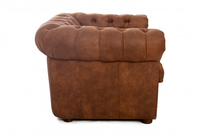 Fotoliu Chesterfield, maro coniac, 94x80x86 cm [3]