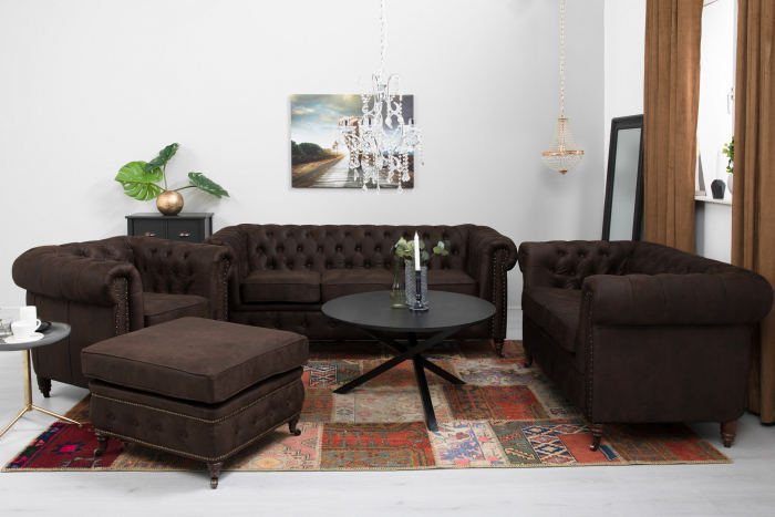 Fotoliu Chesterfield, Maro Vintage, 94x80x86 cm [2]