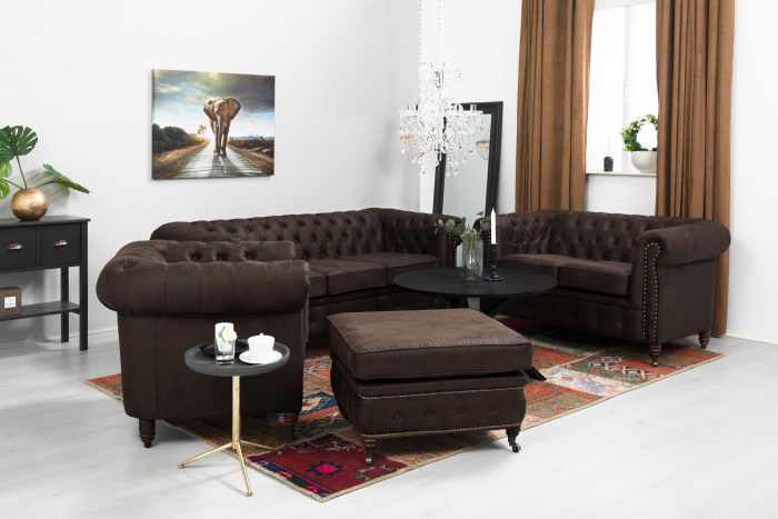 Fotoliu Chesterfield, Maro Vintage, 94x80x86 cm [6]