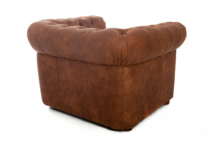 Fotoliu Chesterfield, maro coniac, 94x80x86 cm [4]