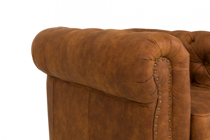 Fotoliu Chesterfield, Maro coniac, 94x80x86 cm [5]
