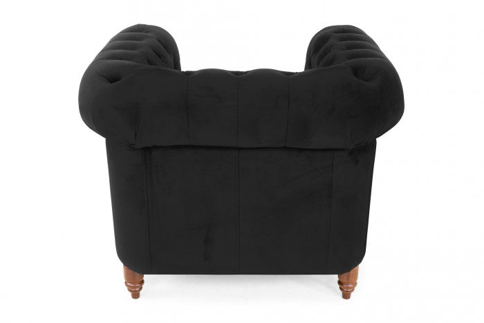 Fotoliu Chesterfield, Negru, 94x80x86 cm [3]