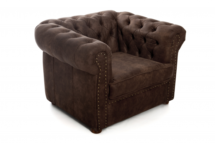 Fotoliu Chesterfield, maro, 94x80x86 cm [2]