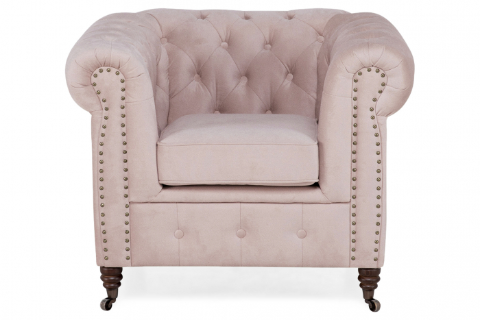 Fotoliu Chesterfield, Roz, 94x80x86 cm [2]