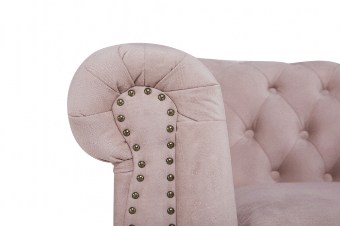 Fotoliu Chesterfield, Roz, 94x80x86 cm [5]