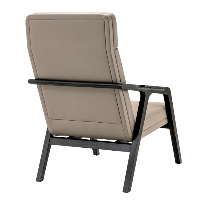 Fotoliu, Cruise aspect piele gri, Dims: W. 79 | D. 69.5 | H. 101 | SD. 54 | SH. 41 | AH. 53  (CM) [4]