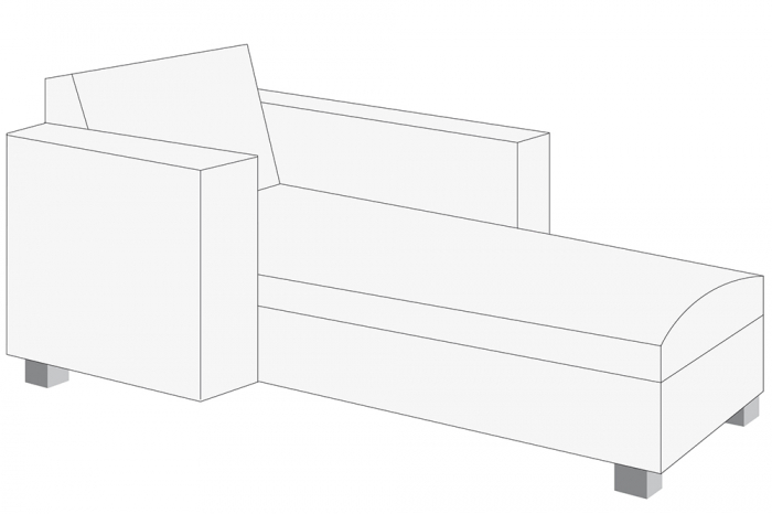 Fotoliu extensibil Chaise, Aluminiu Spuma Otel inoxidabil, 167x80x104 cm