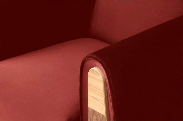 Fotoliu GUSTAVO, Lemn/Stofa, Bordo , 83x95x81 cm [4]