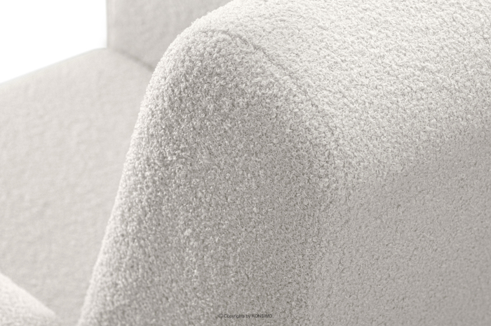 Fotoliu GUSTAVO, Lemn/Stofa, Alb bouclé, 83x95x92 cm [5]