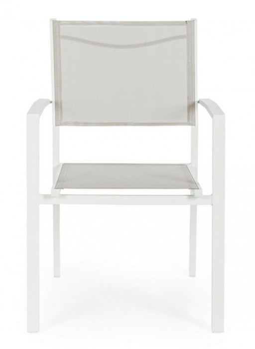 Fotoliu Hilde, Aluminiu, Alb, 57x60x88 cm [3]