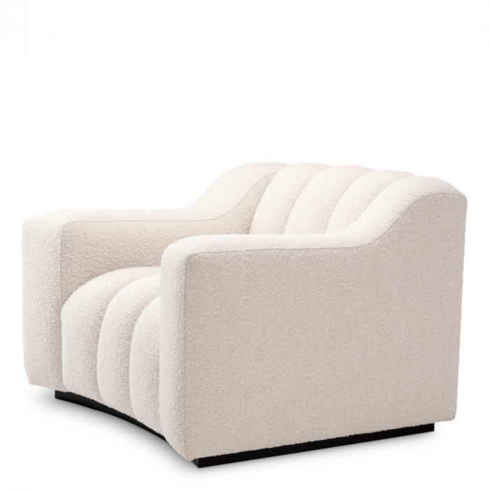Fotoliu, Kelly bouclé crem, Dims: W. 107 | D. 96 | H. 78.5 | SD. 64 | SH. 47 | AH. 63  (CM) [4]