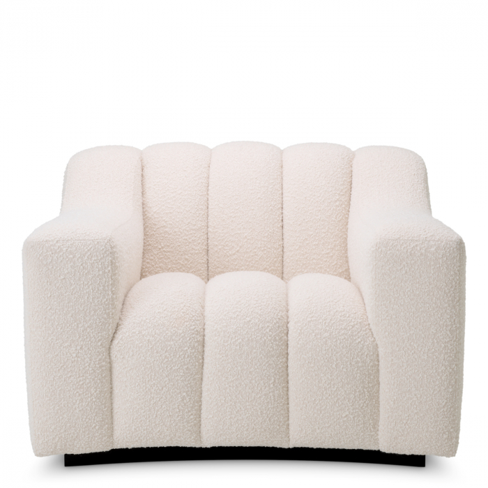 Fotoliu, Kelly bouclé crem, Dims: W. 107 | D. 96 | H. 78.5 | SD. 64 | SH. 47 | AH. 63  (CM) [3]