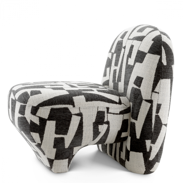 Fotoliu, Lugo brooklyn negru, Dims: W. 80 | D. 80 | H. 76 | SD. 58 | SW. 68 | SH. 43.5 | AH. 60  (CM) [5]