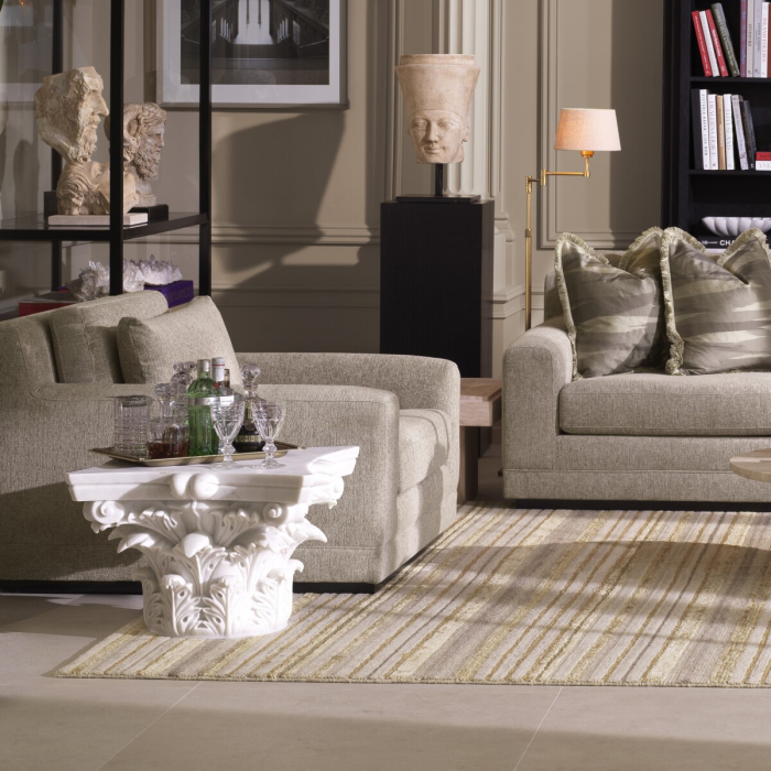 Fotoliu, Manhattan hunt chenille taupe, Dims: W. 118 | D. 117 | H. 77 | SD. 60 | SH. 44 | AH. 60  (CM) [2]