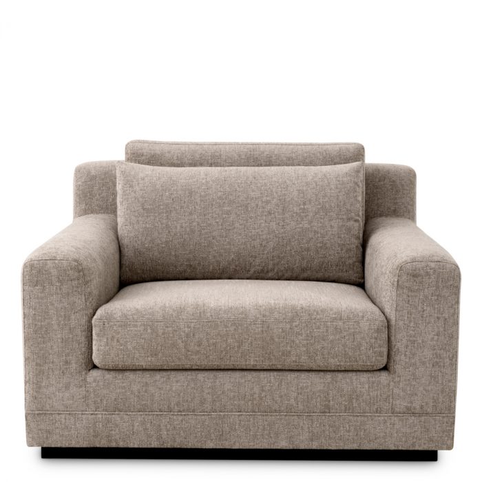 Fotoliu, Manhattan hunt chenille taupe, Dims: W. 118 | D. 117 | H. 77 | SD. 60 | SH. 44 | AH. 60  (CM) [3]