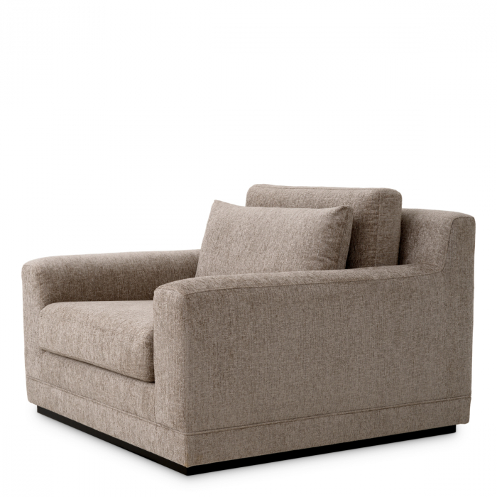 Fotoliu, Manhattan hunt chenille taupe, Dims: W. 118 | D. 117 | H. 77 | SD. 60 | SH. 44 | AH. 60  (CM) [5]