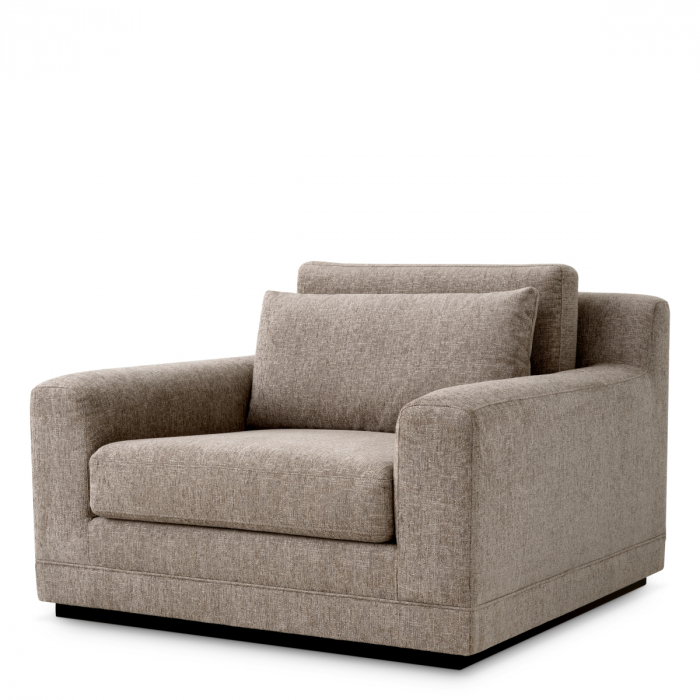Fotoliu, Manhattan hunt chenille taupe, Dims: W. 118 | D. 117 | H. 77 | SD. 60 | SH. 44 | AH. 60  (CM) [1]
