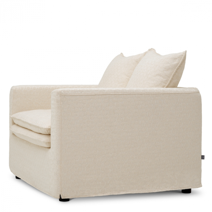 Fotoliu, Montgomery raza de soare off-white, Dims: W. 118 | D. 100 | H. 91 | SD. 76 | SH. 48 | AH. 65  (CM) [5]