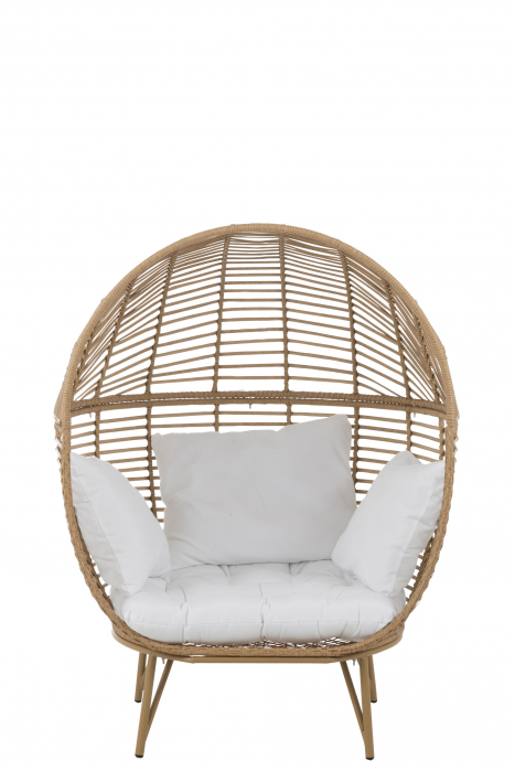 Fotoliu Oval, Metal, Natural, 115x110x148 cm [2]