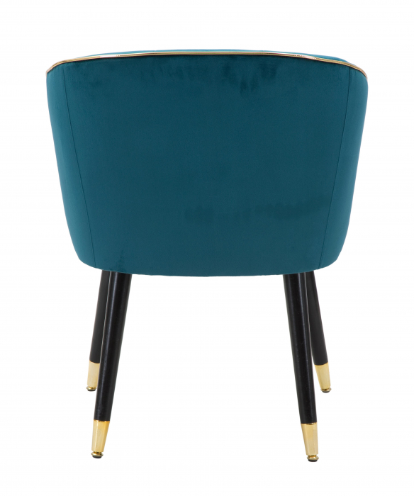 Fotoliu Paris, Lemn/Metal/Poliester, Verde/Auriu/Negru, 78x62x58 cm [2]