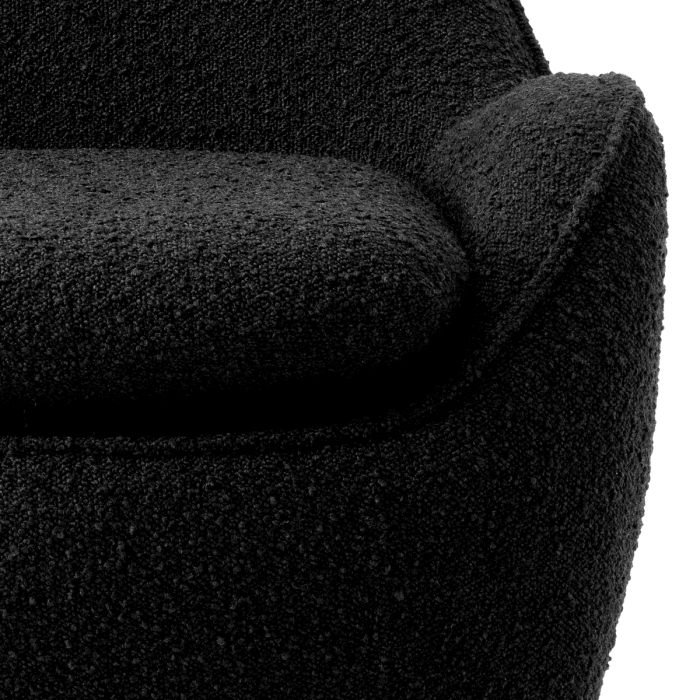 Fotoliu pivotant Cupido bouclé negru [5]