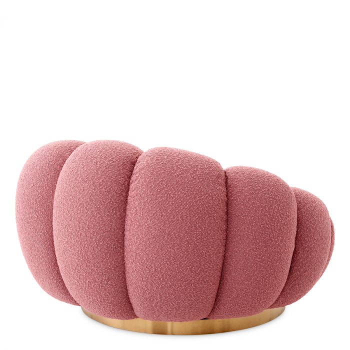 Fotoliu pivotant Mello bouclé rose [4]