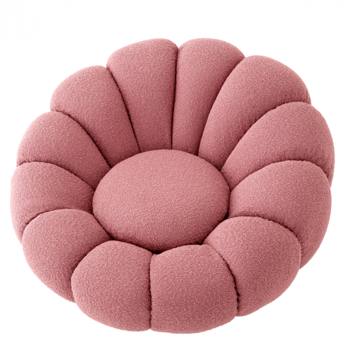 Fotoliu pivotant Mello bouclé rose [5]