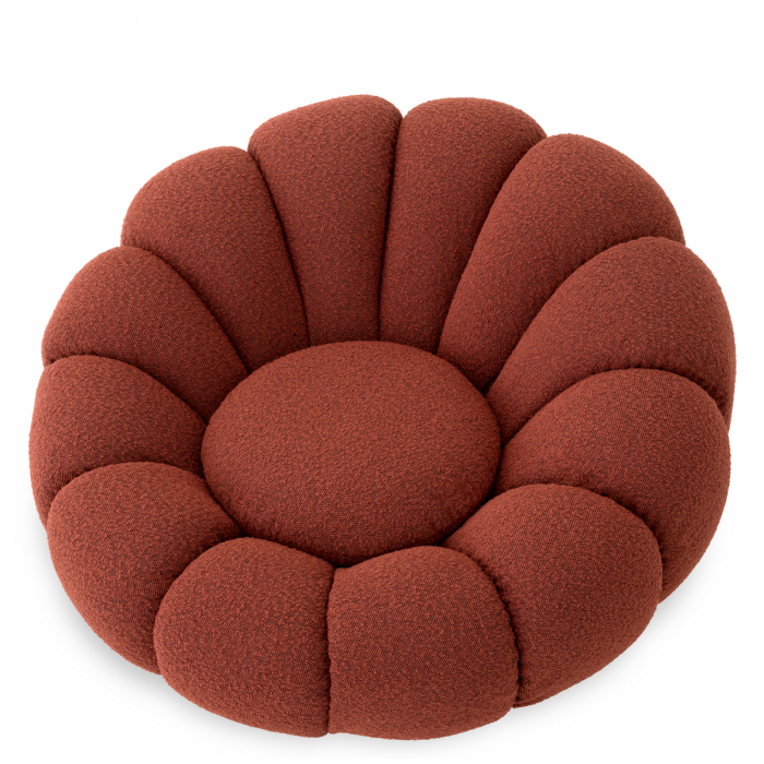 Fotoliu pivotant Mello bouclé rouge [6]
