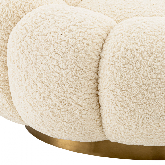 Fotoliu pivotant Mello din faux shearling, Dims: Ø 112 | H. 67 | SD. 70 | SH. 38.5  (CM) [5]