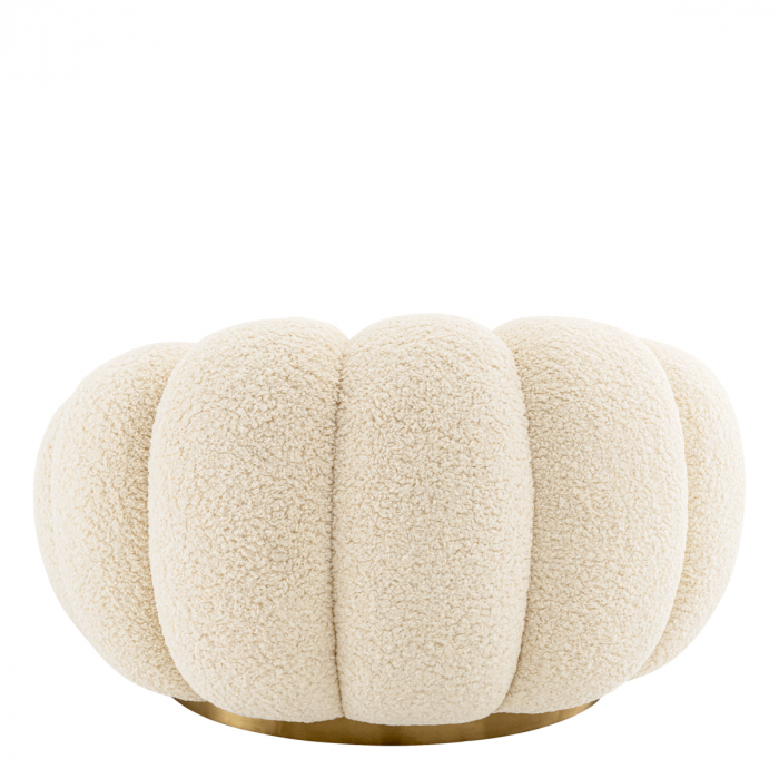 Fotoliu pivotant Mello din faux shearling, Dims: Ø 112 | H. 67 | SD. 70 | SH. 38.5  (CM) [3]