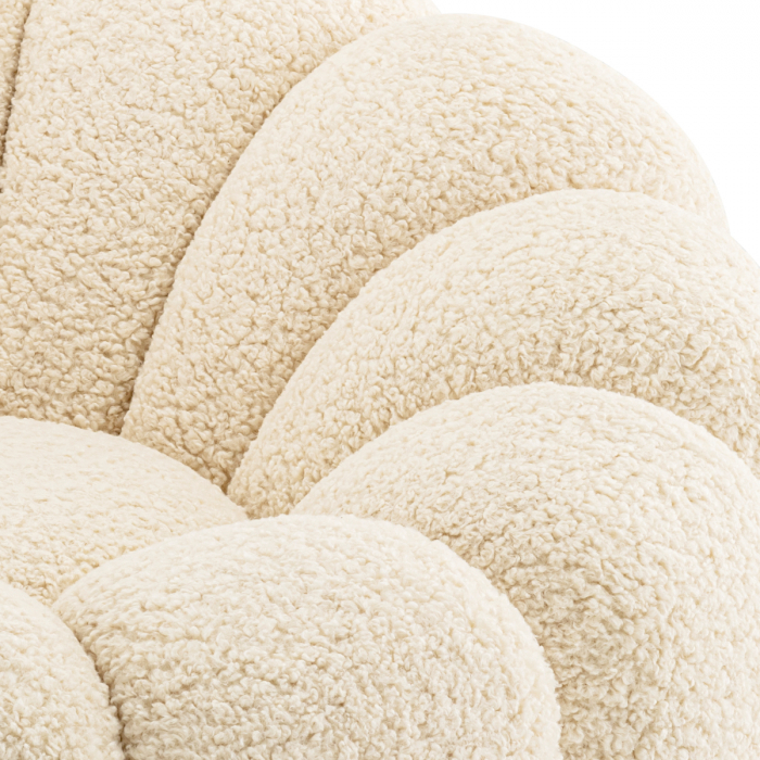 Fotoliu pivotant Mello din faux shearling, Dims: Ø 112 | H. 67 | SD. 70 | SH. 38.5  (CM) [4]