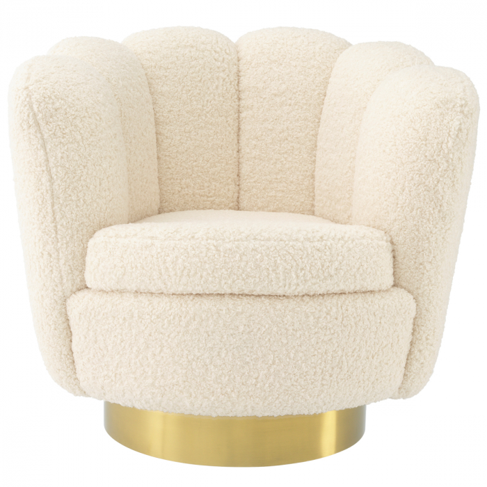 Fotoliu pivotant Mirage din faux shearling [4]