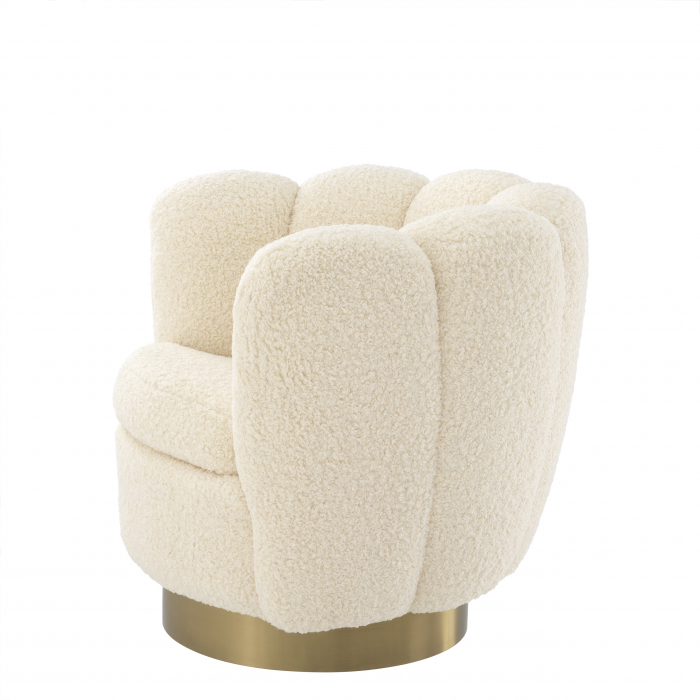 Fotoliu pivotant Mirage din faux shearling [2]