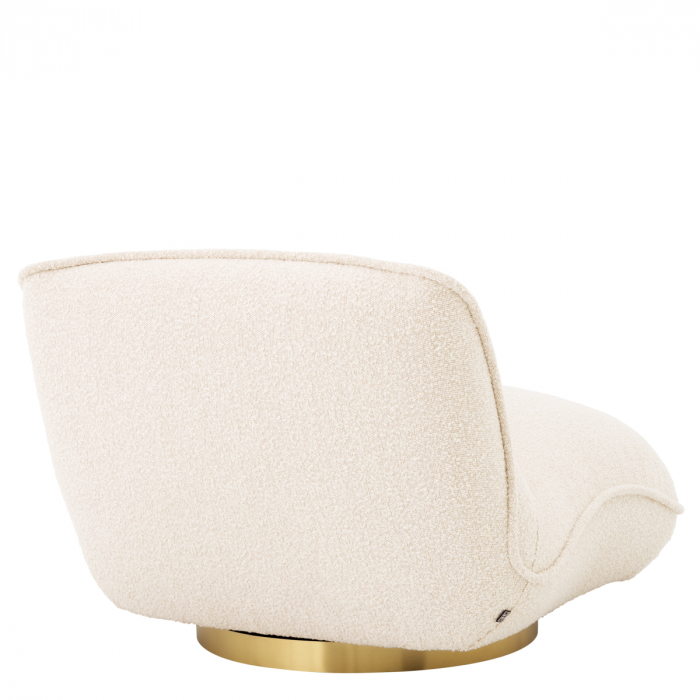 Fotoliu pivotant Relax bouclé cream, Dims: W. 85.5 | D. 105 | H. 71 | SD. 75 | SH. 47  (CM) [4]