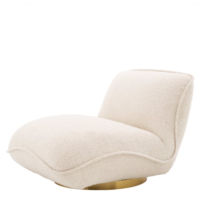 Fotoliu pivotant Relax bouclé cream, Dims: W. 85.5 | D. 105 | H. 71 | SD. 75 | SH. 47  (CM) [5]