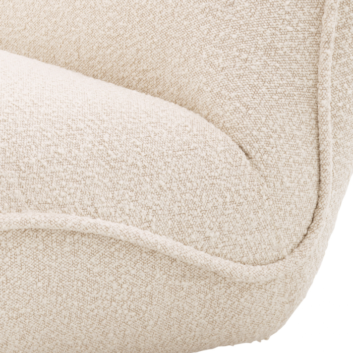 Fotoliu pivotant Relax bouclé cream, Dims: W. 85.5 | D. 105 | H. 71 | SD. 75 | SH. 47  (CM) [6]
