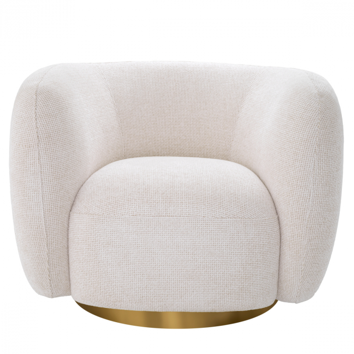 Fotoliu pivotant Roxy lyssa off-white, Dims: W. 93 | D. 80 | H. 71 | SD. 53 | SH. 45 | AH. 71  (CM) [2]