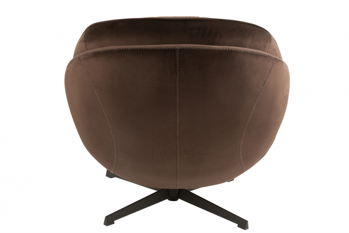 Fotoliu si taburet, Textil/Metal, Maro, 82.5x88x83.5 cm [4]