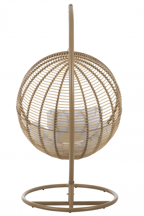 Fotoliu Suspendat, Metal, Natural, 119x110x193 cm [4]