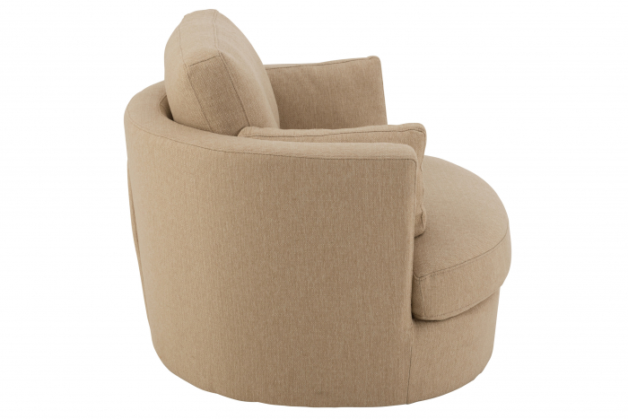 Fotoliu Swivel, Lemn/Textil, Bej, 98x107x88 cm [3]