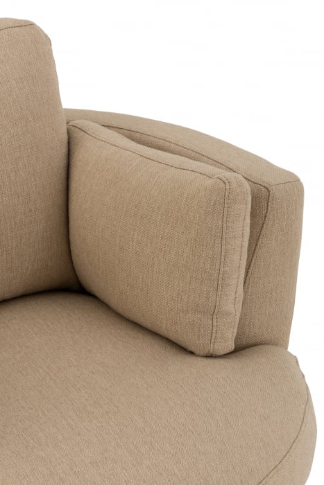 Fotoliu Swivel, Lemn/Textil, Bej, 98x107x88 cm [7]