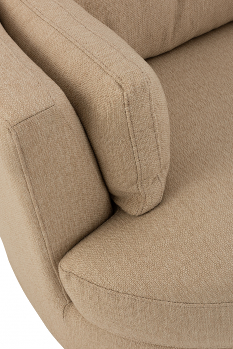 Fotoliu Swivel, Lemn/Textil, Bej, 98x107x88 cm [6]
