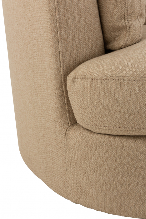 Fotoliu Swivel, Lemn/Textil, Bej, 98x107x88 cm [5]