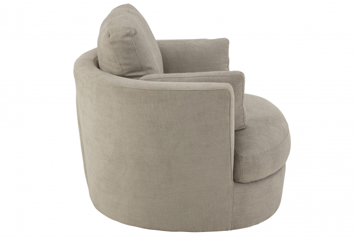 Fotoliu Swivel, Lemn/Textil, Gri, 98x107x88 cm [3]