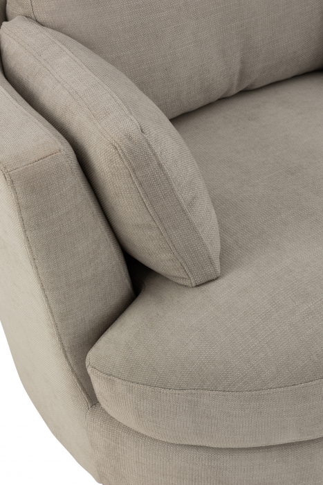 Fotoliu Swivel, Lemn/Textil, Gri, 98x107x88 cm [6]