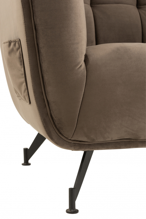 Fotoliu, Textil/Lemn, Gri, 90x82x75.5 cm [6]